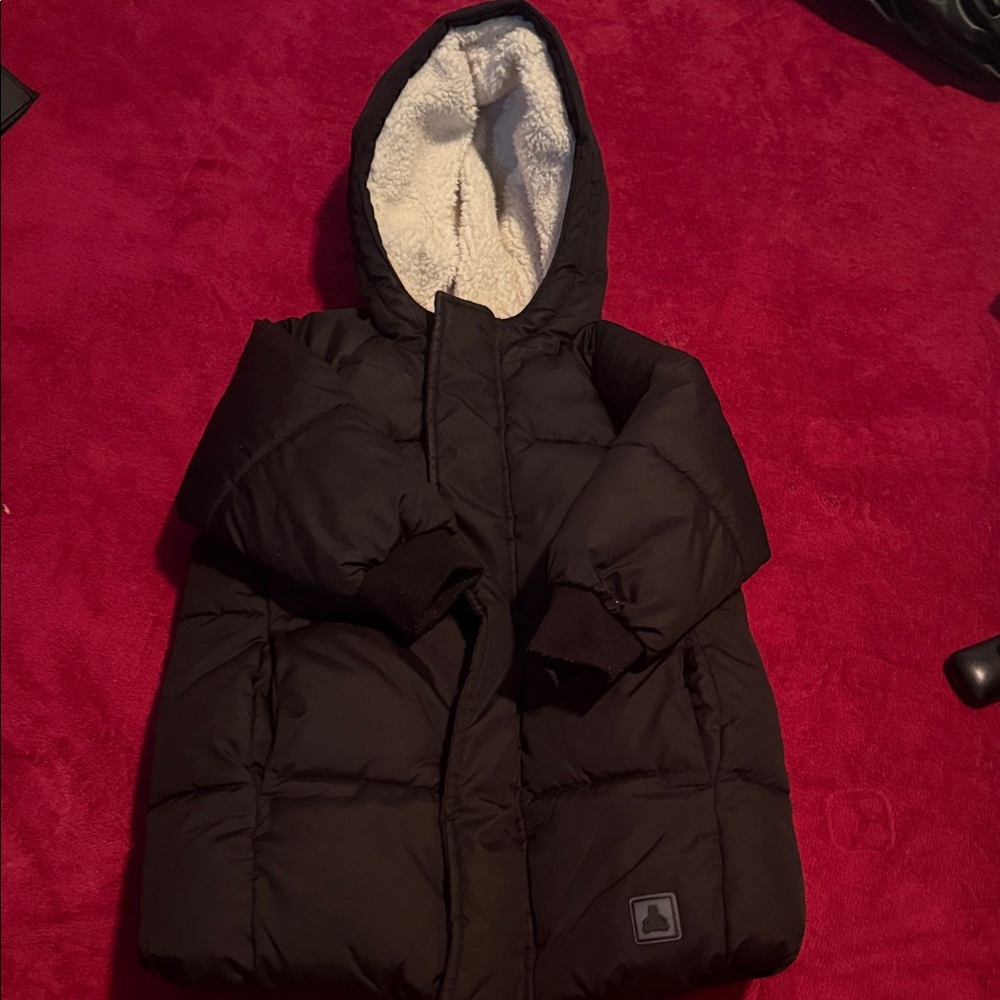 GAP Kids Black Puffer Jacket with Hood